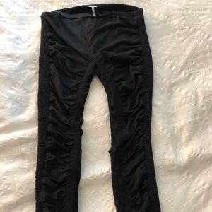 Free People Ruched Leggings in Black